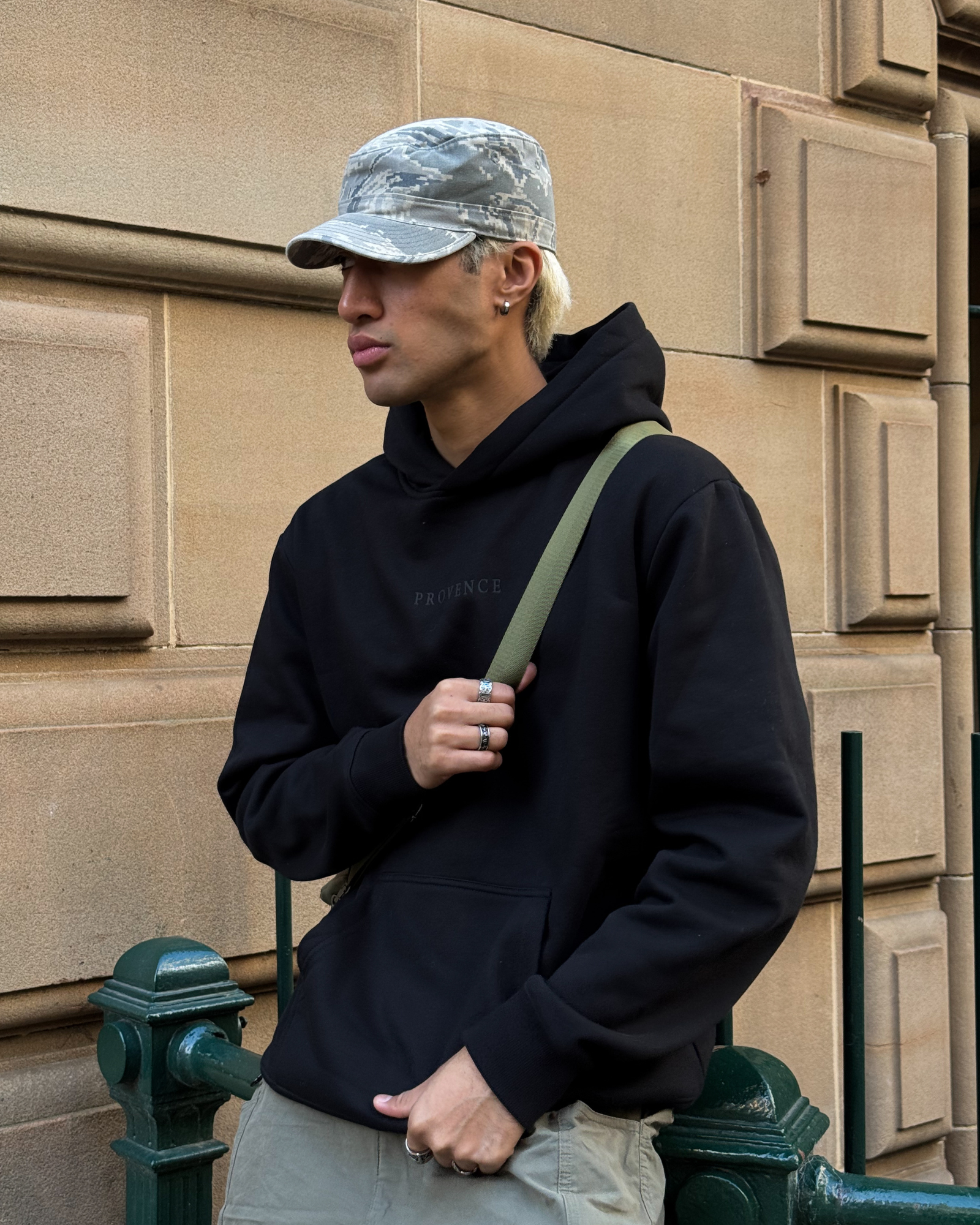 Mens Black Classic Heavy Fleece Hoodie