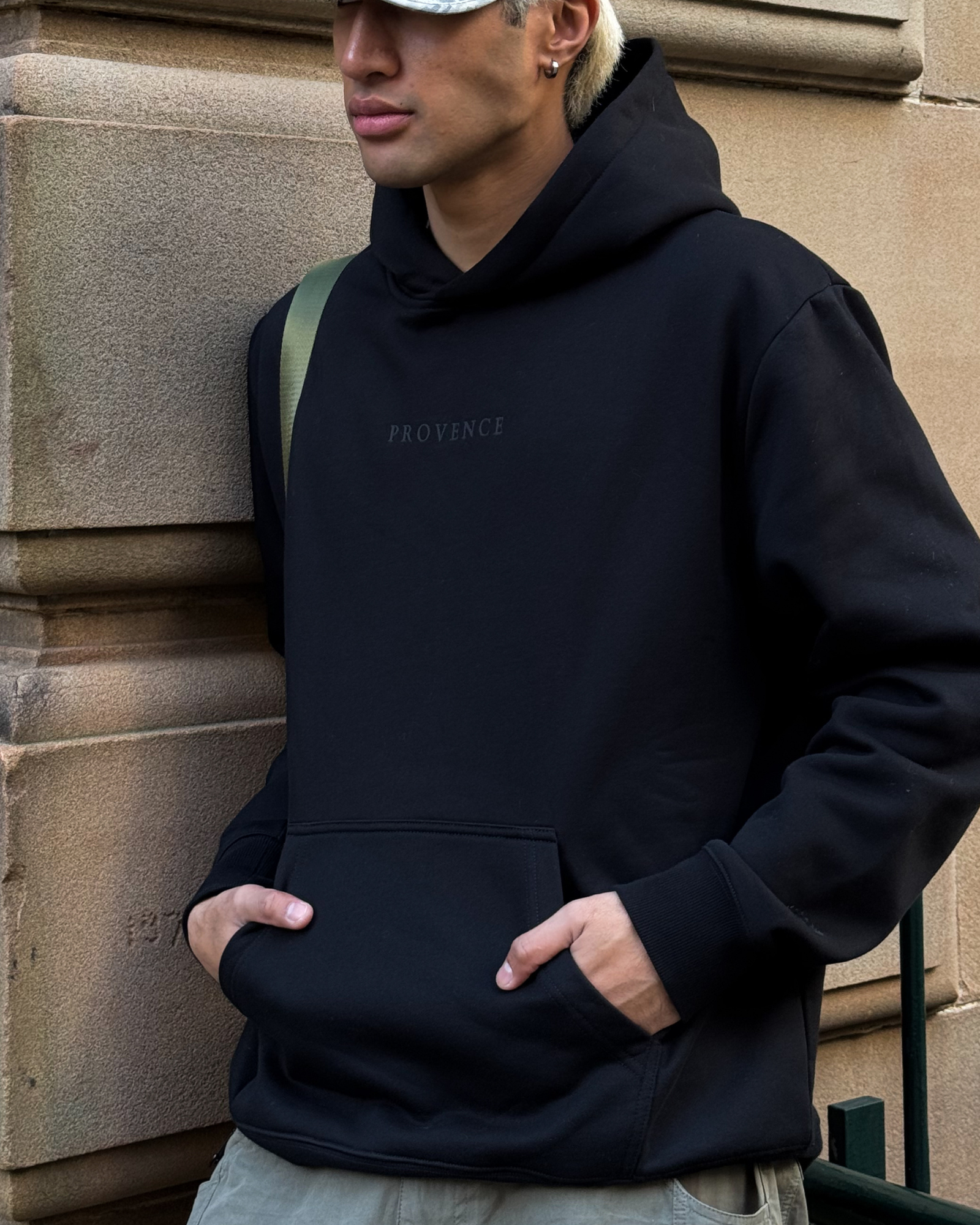 Mens Black Classic Heavy Fleece Hoodie