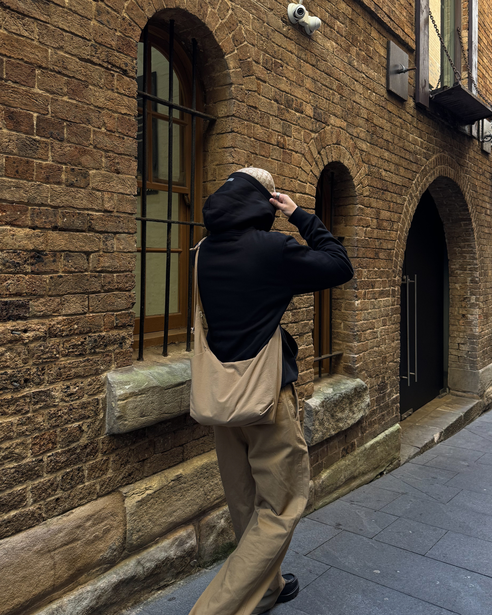 Mens Black 1958 Heavy Fleece Hoodie