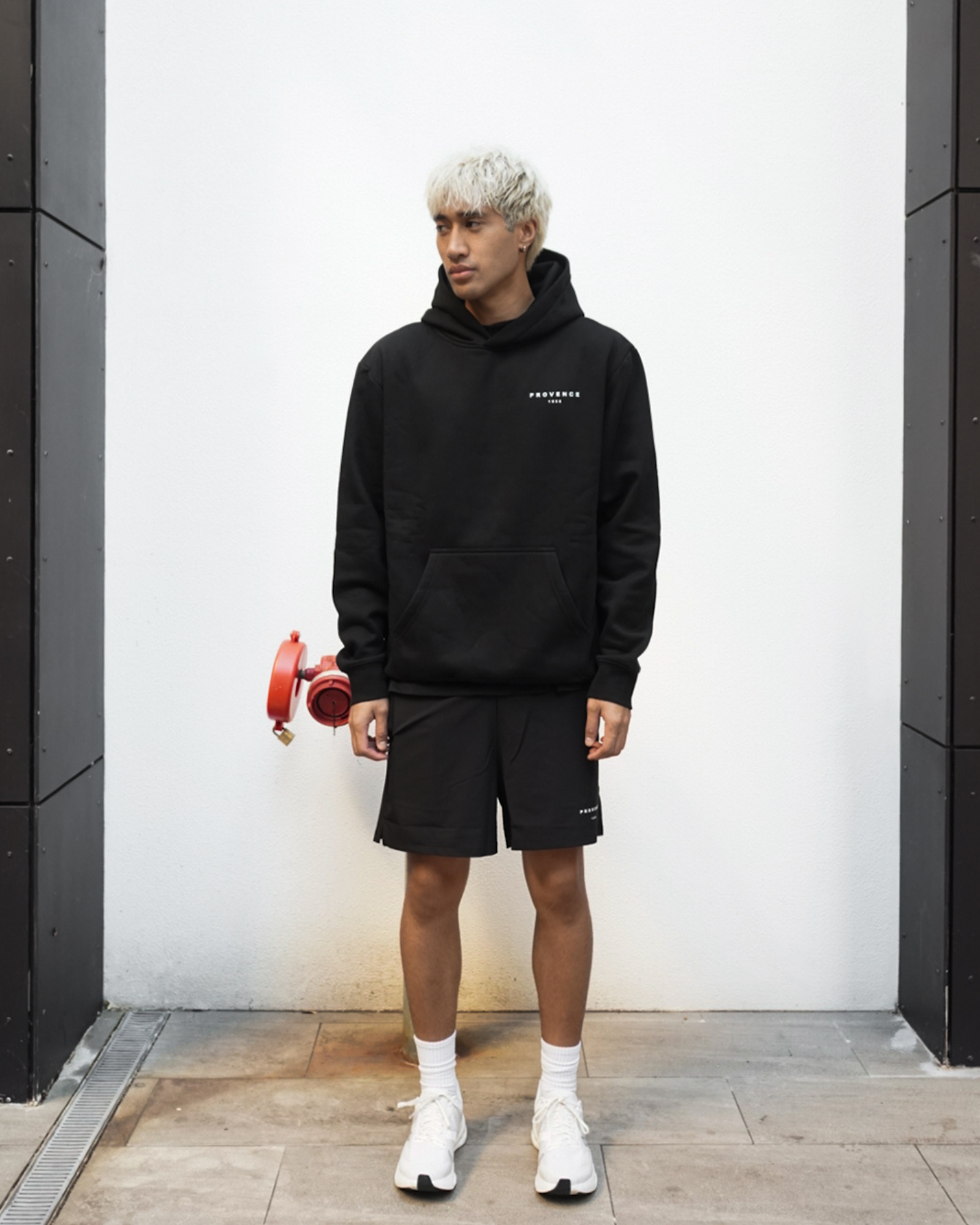 Mens Black 1958 Heavy Fleece Hoodie