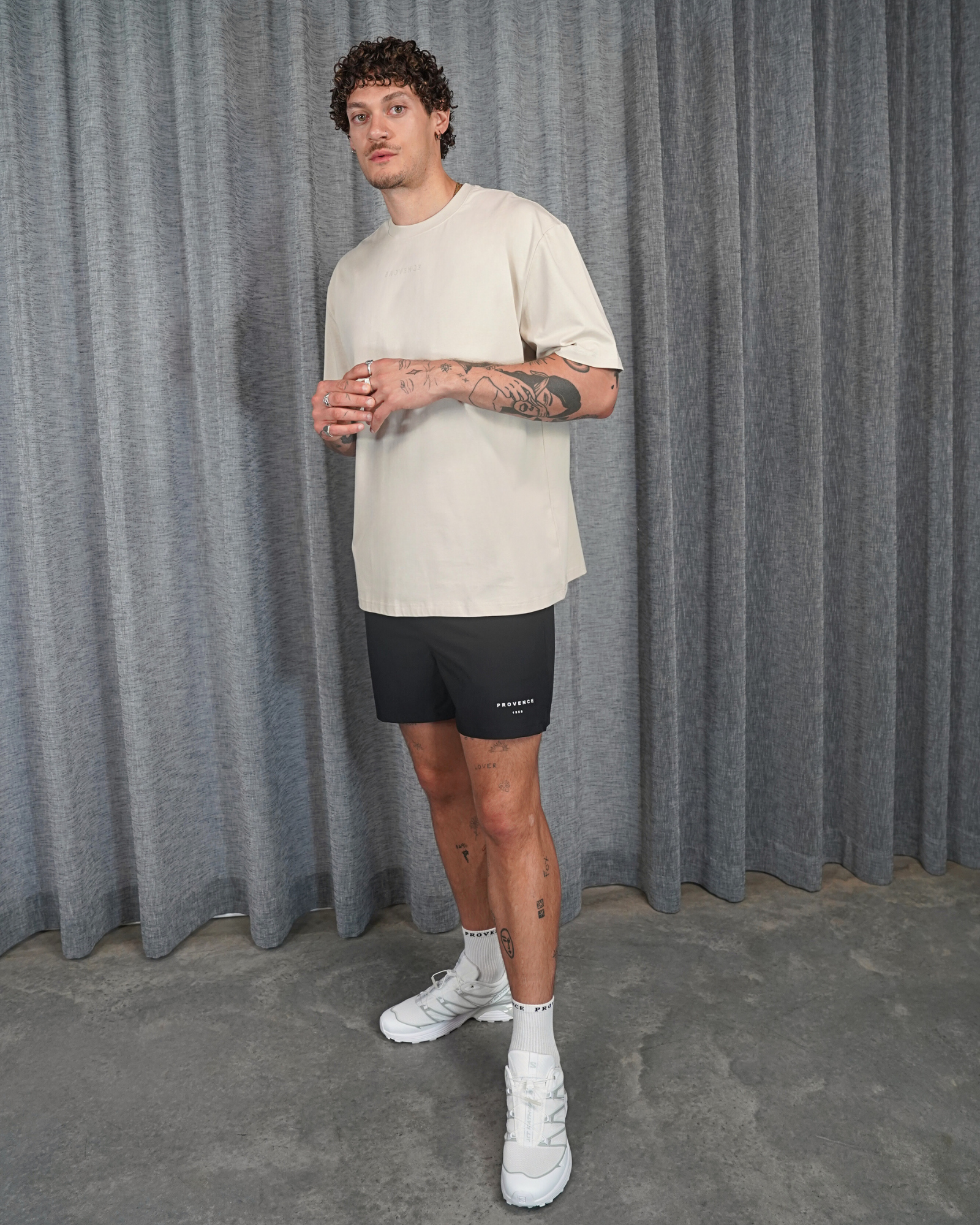 Mens Classic Logo T-Shirt Beige