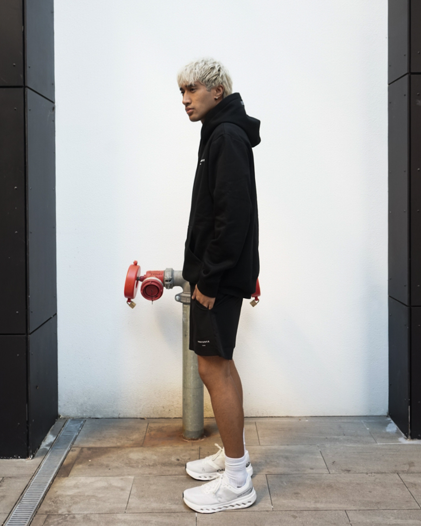 Mens Black 1958 Heavy Fleece Hoodie