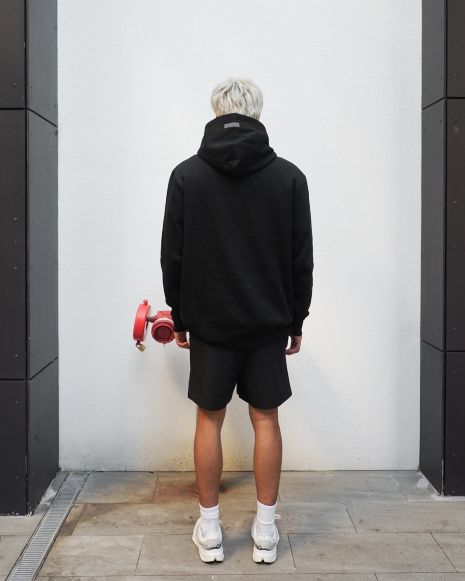 Mens Black 1958 Heavy Fleece Hoodie