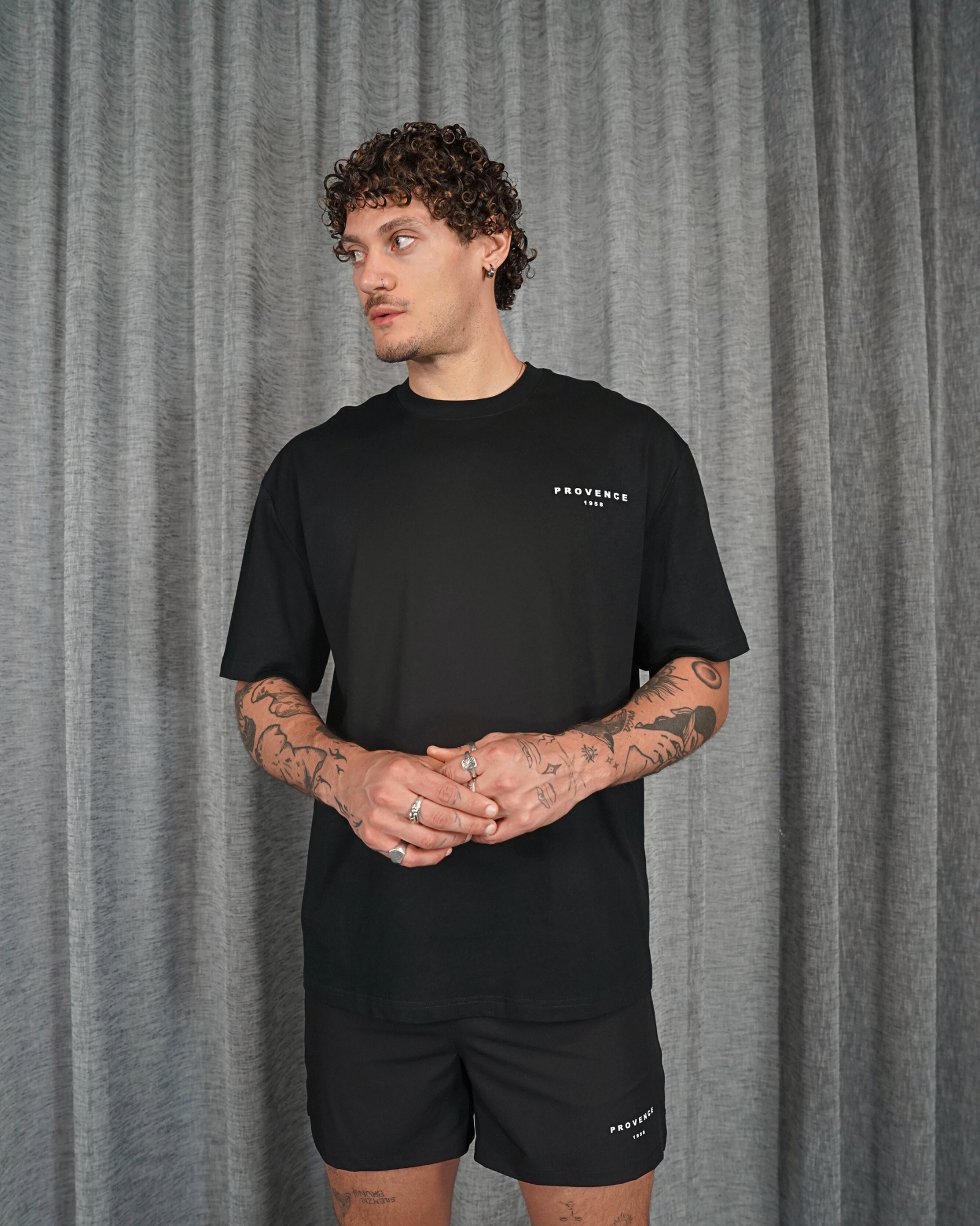 Mens Nylon Short Black/White