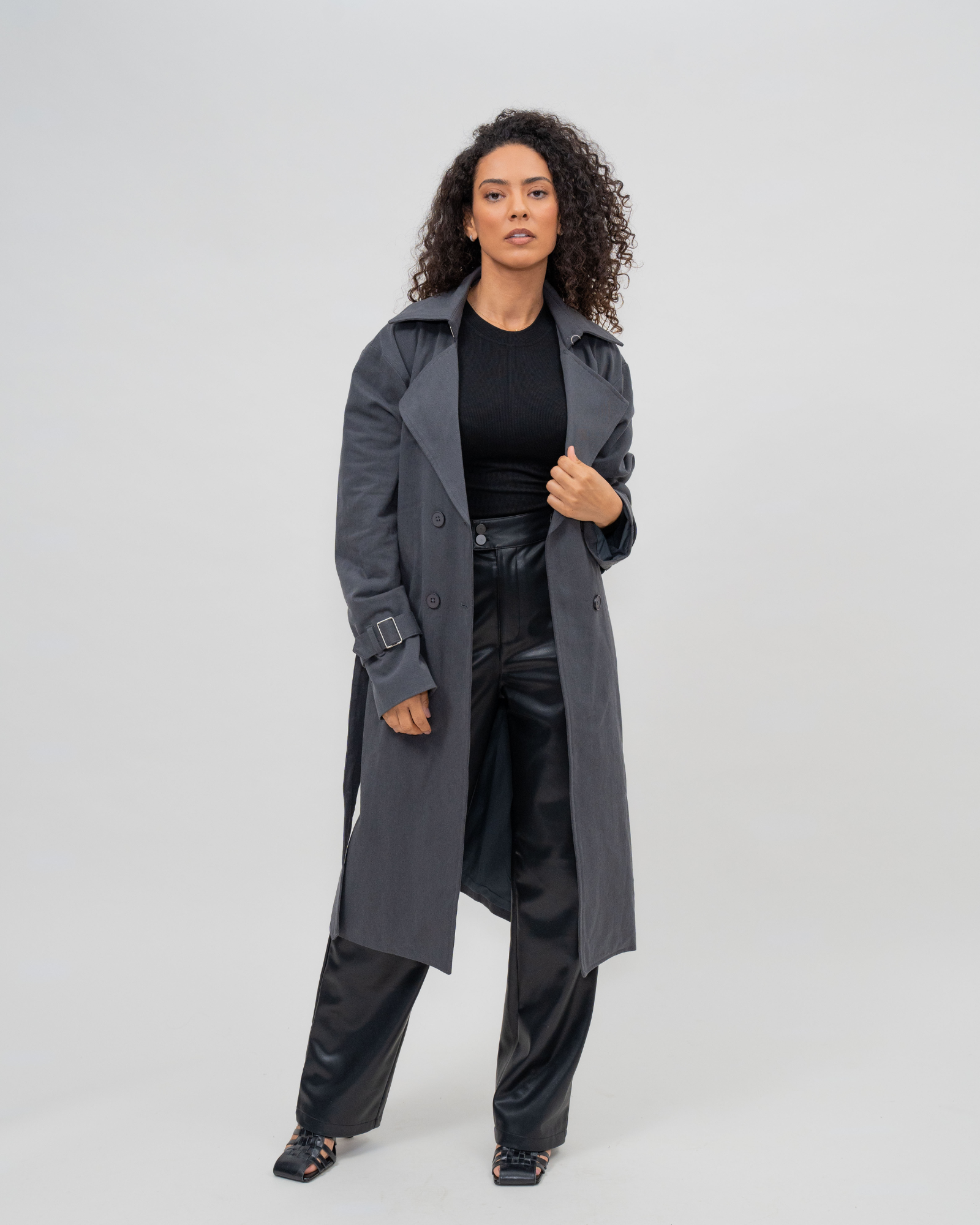 Ladies dark 2025 grey coat