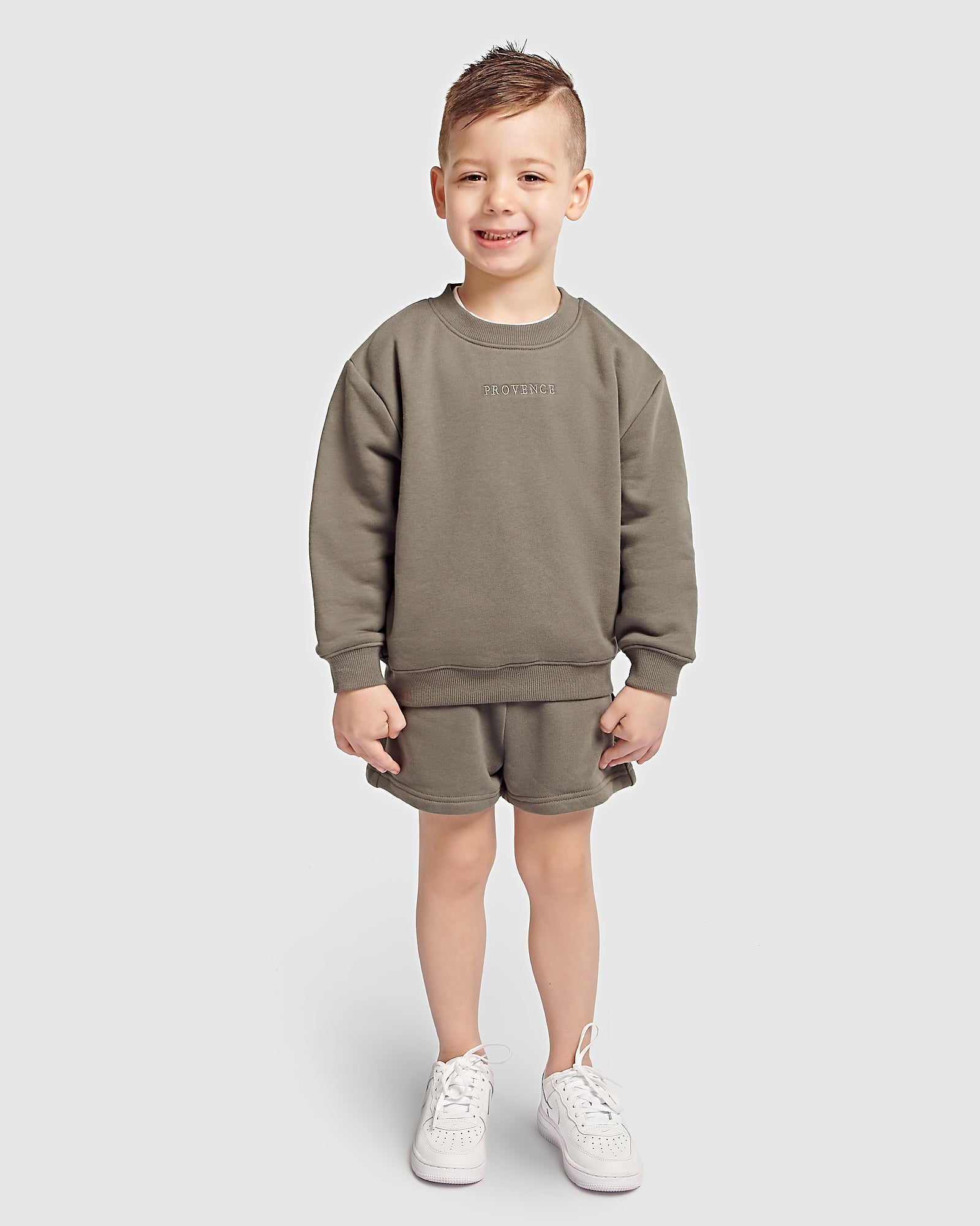 Khaki hot sale fleece shorts