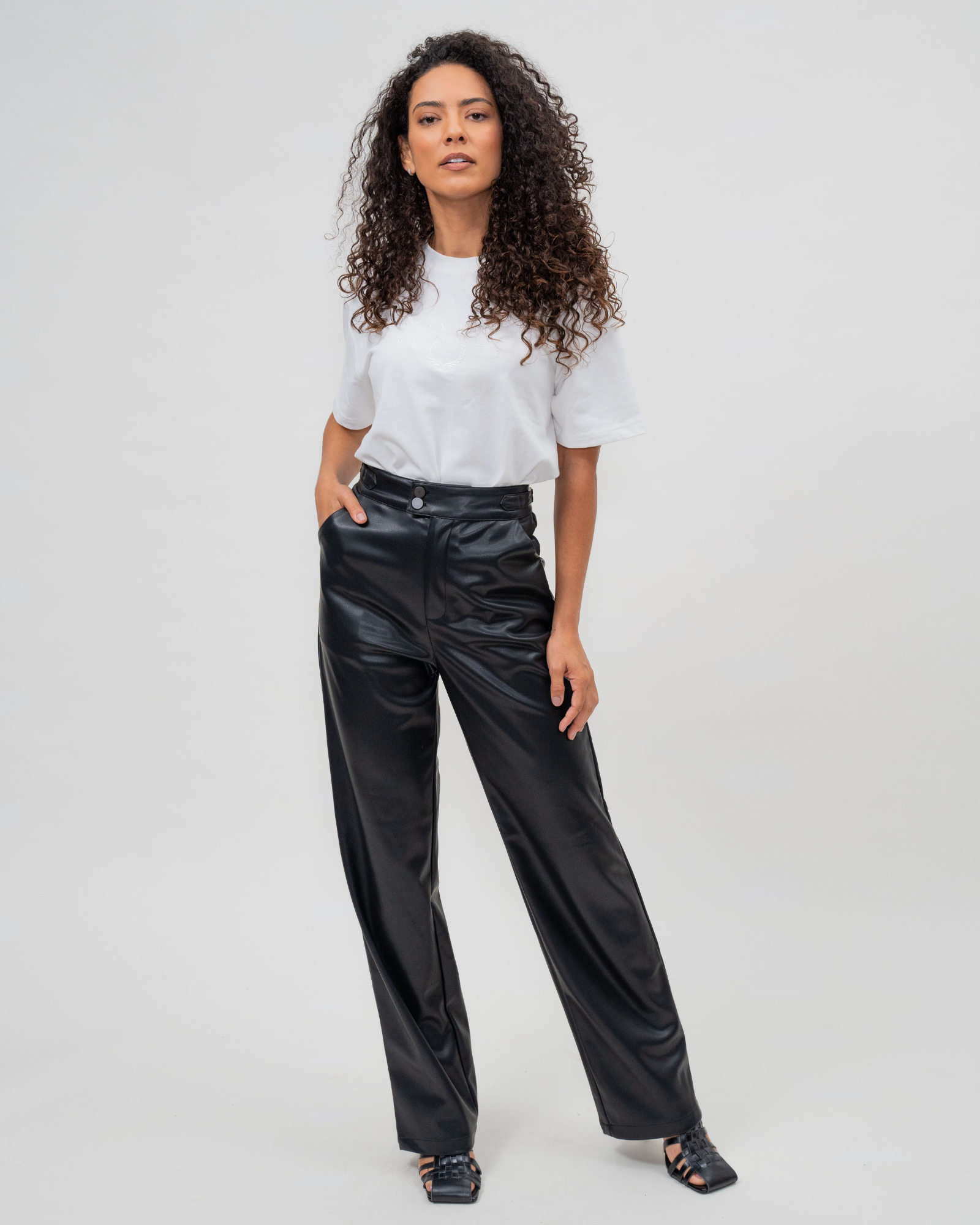 Womens Vegan Leather Pant