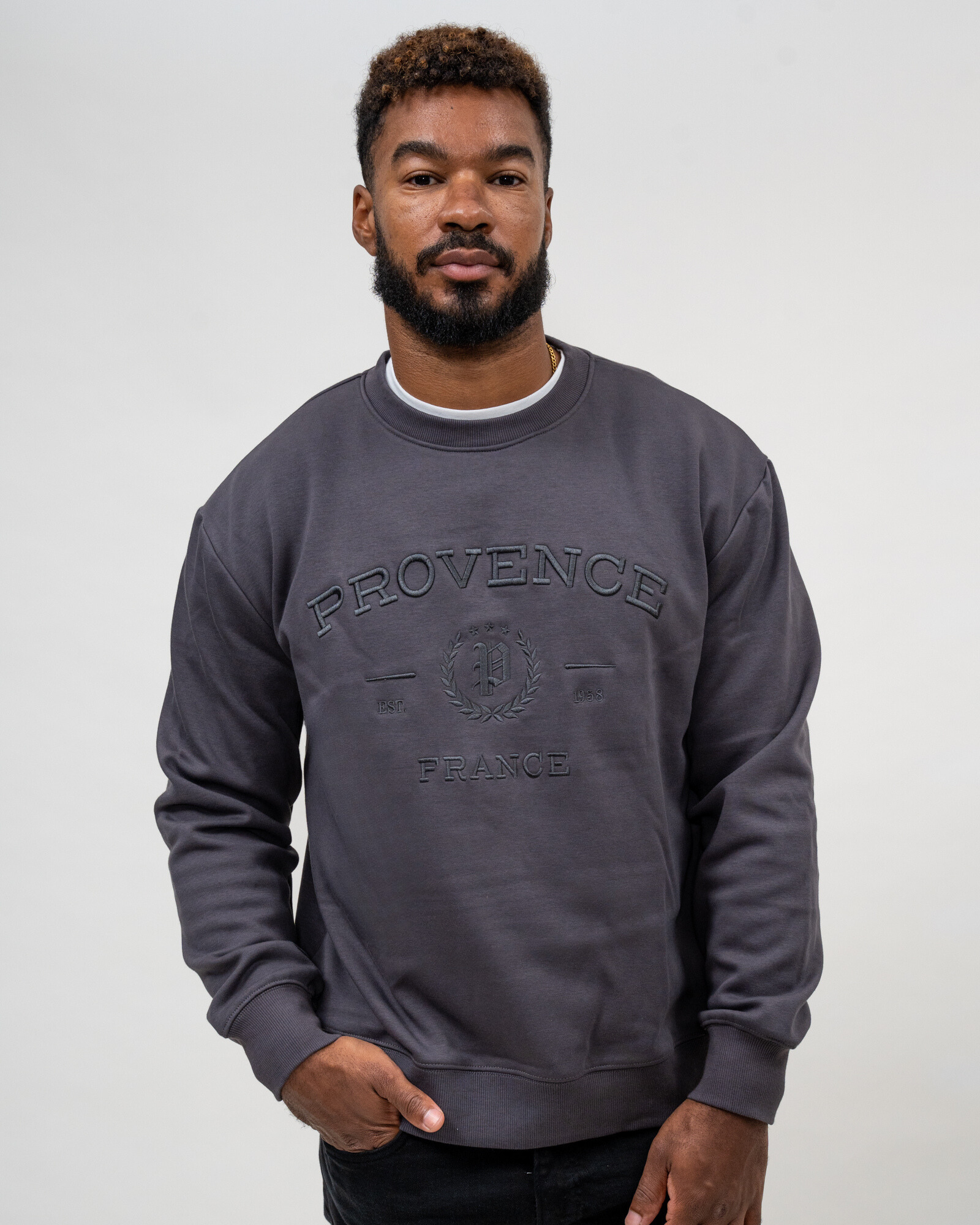 Mens Heavy Fleece Crew Neck Jumper