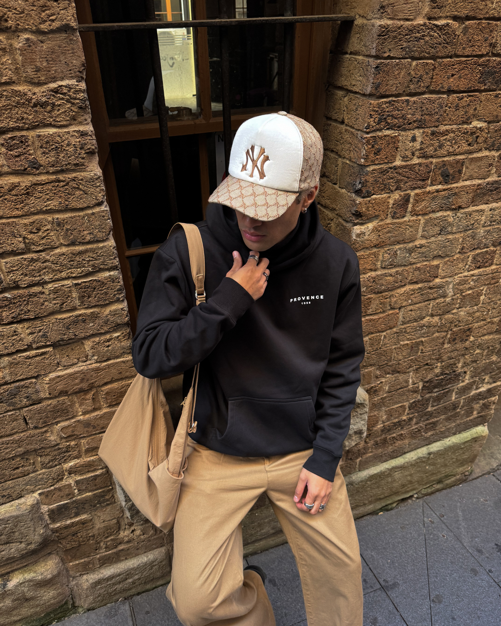 Mens Black 1958 Heavy Fleece Hoodie