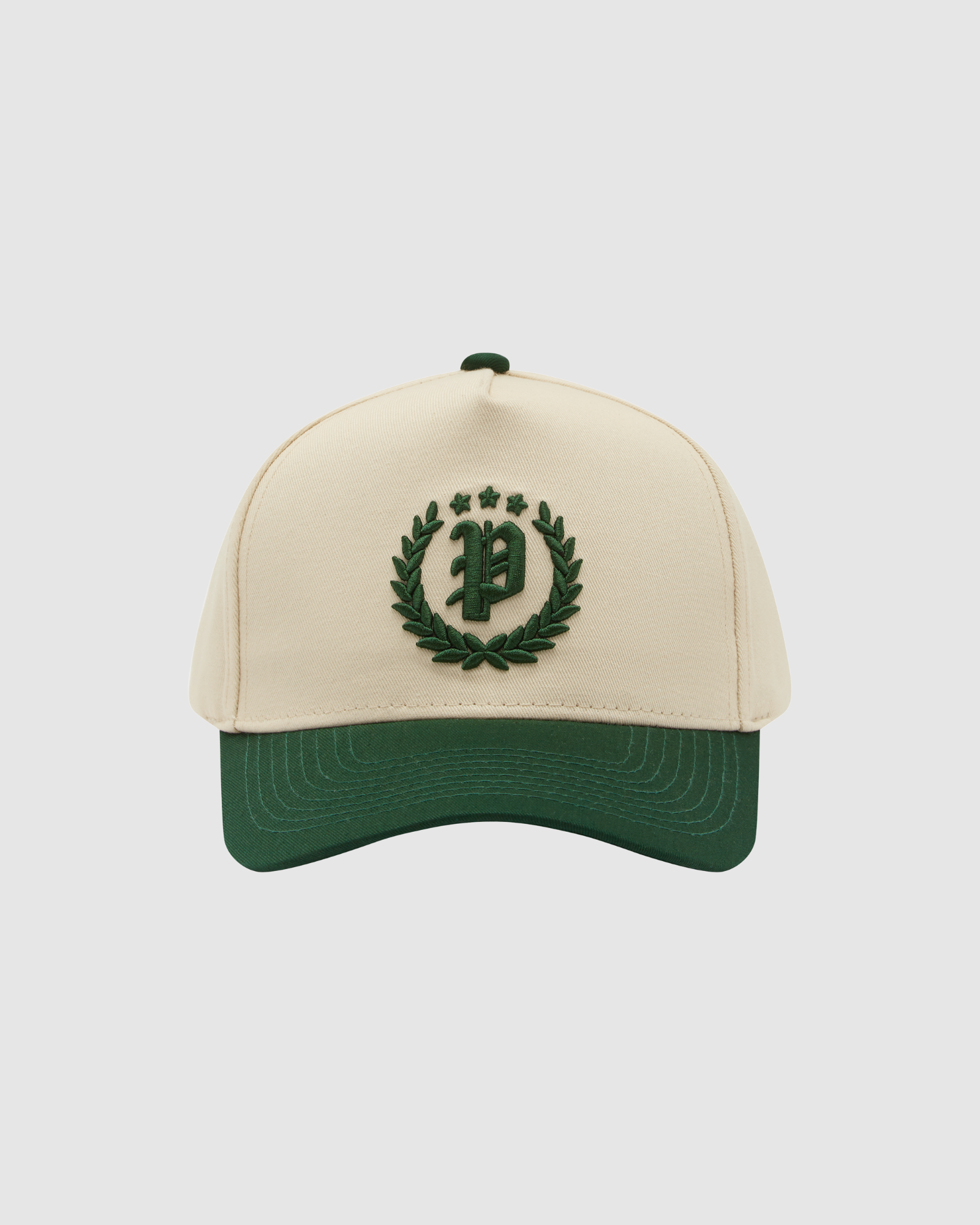 Womens Contrast Crest Cap Off White/Green