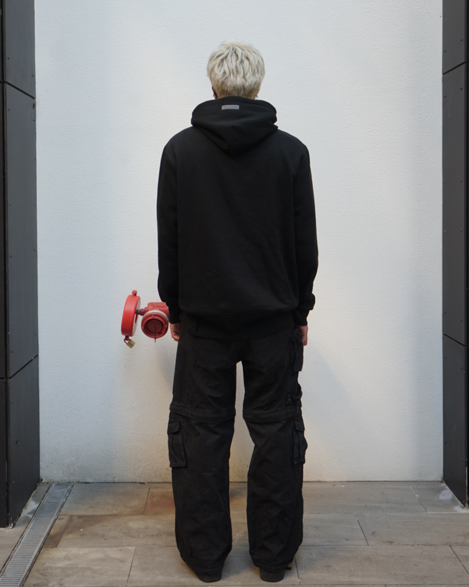 Mens Black Classic Heavy Fleece Hoodie