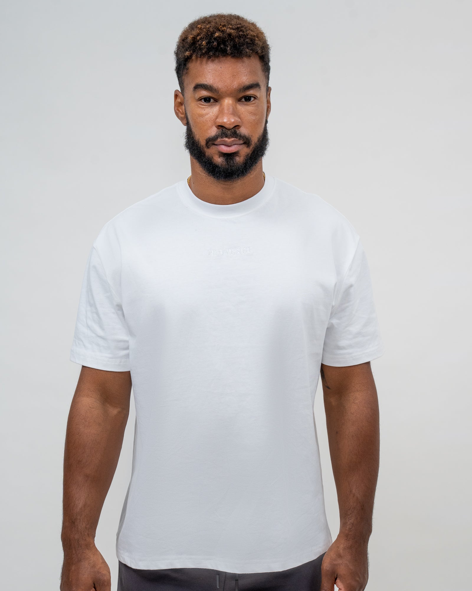 Mens Embroidery White T-Shirt