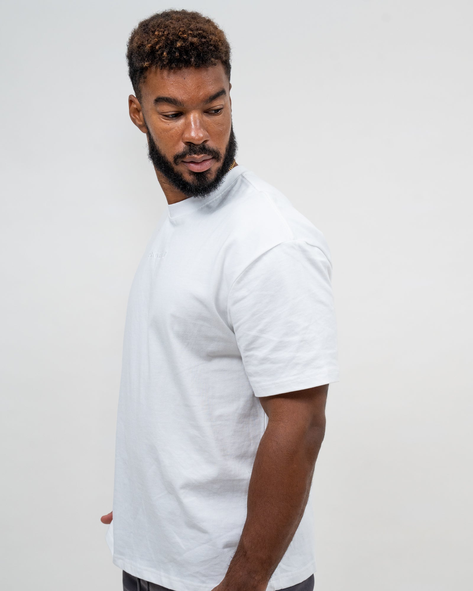 Mens Embroidery White T-Shirt