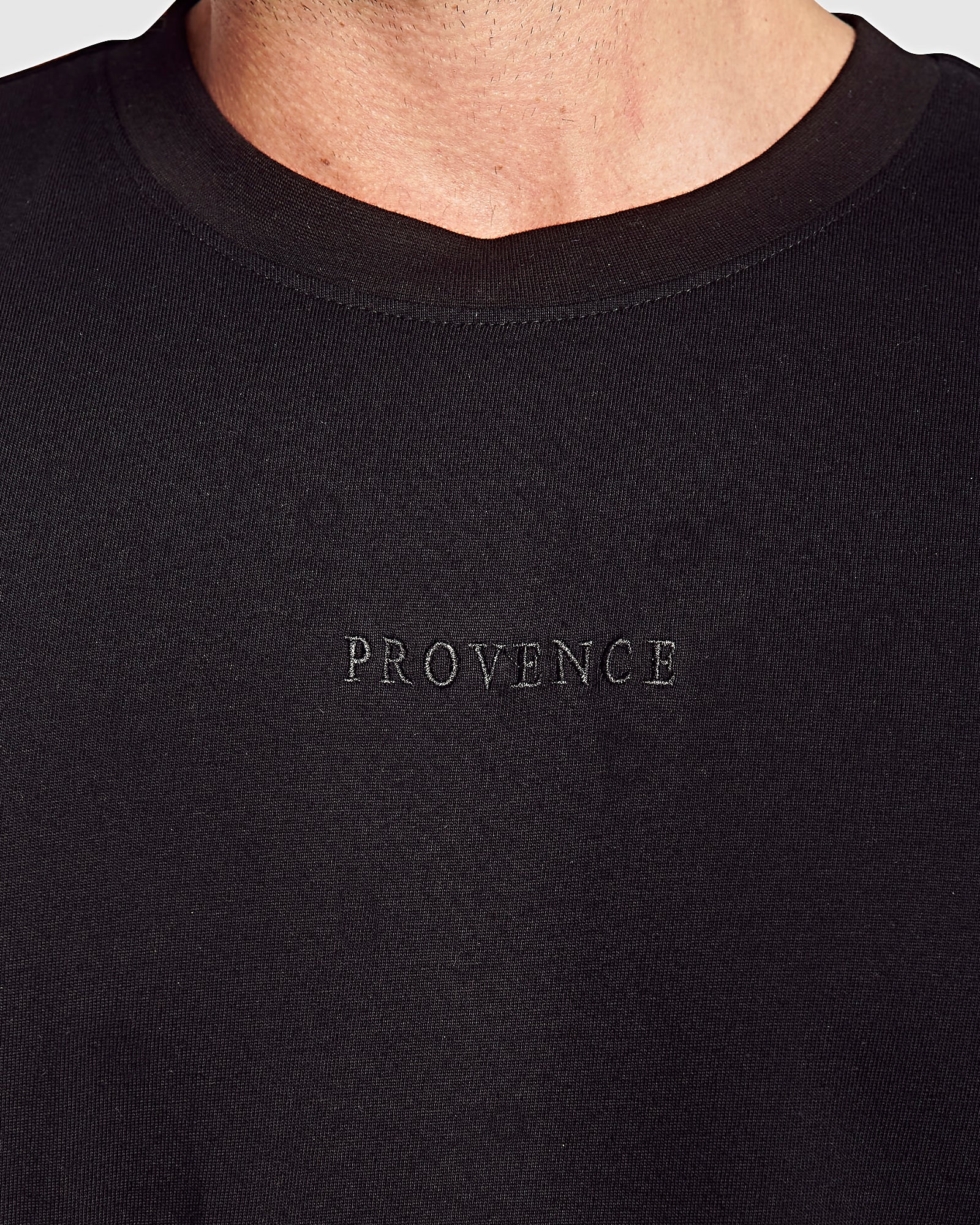 Mens Embroidery Black T-Shirt