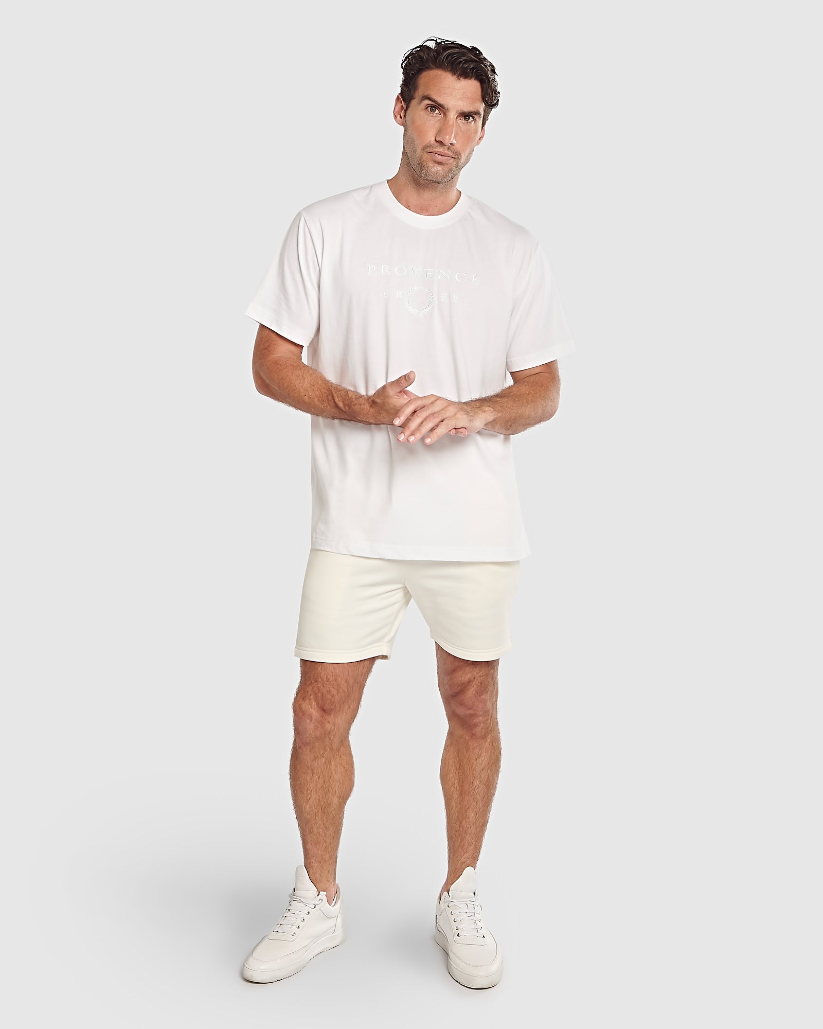 Mens Classic Embroidery White T-Shirt