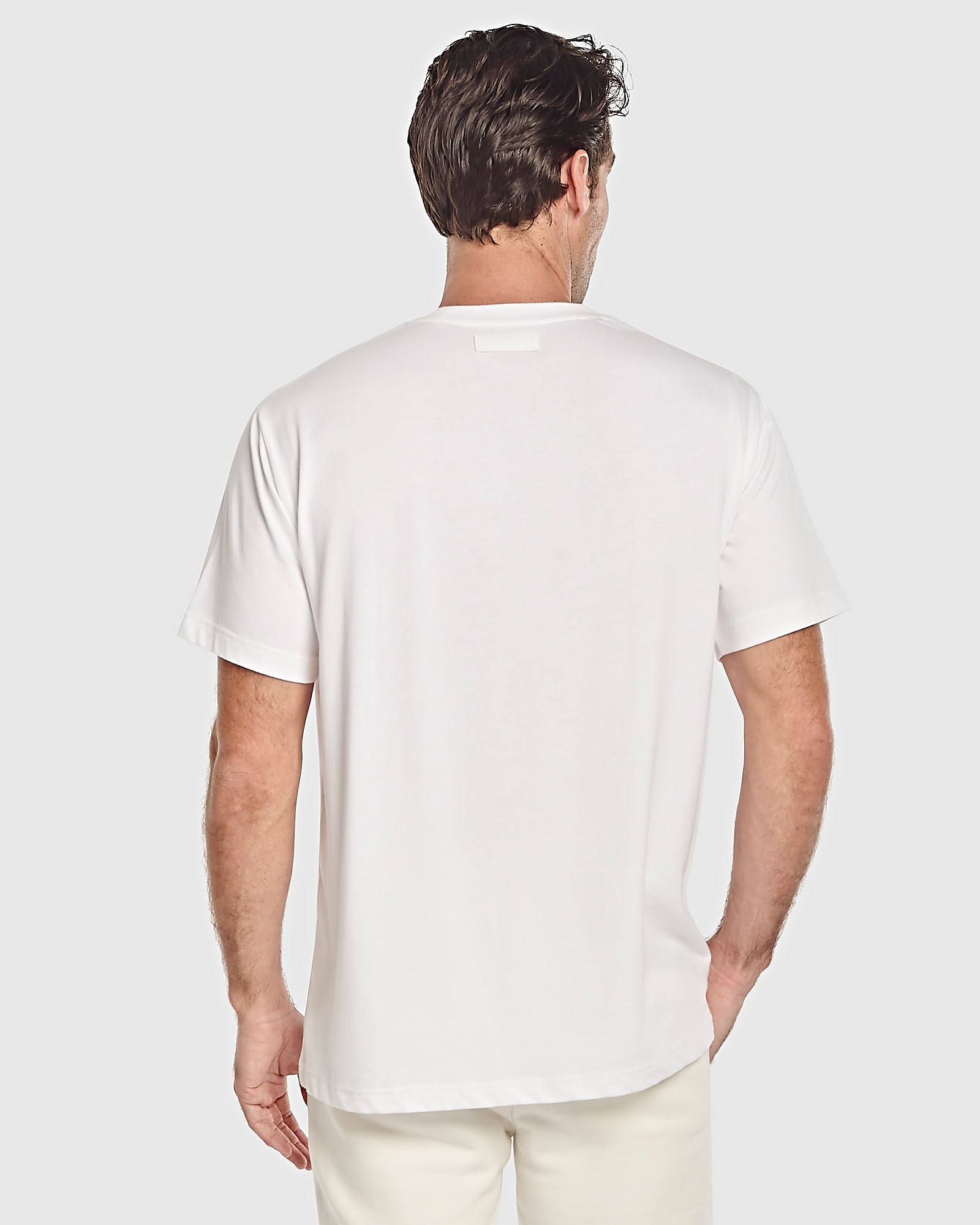 Mens Classic Embroidery White T-Shirt