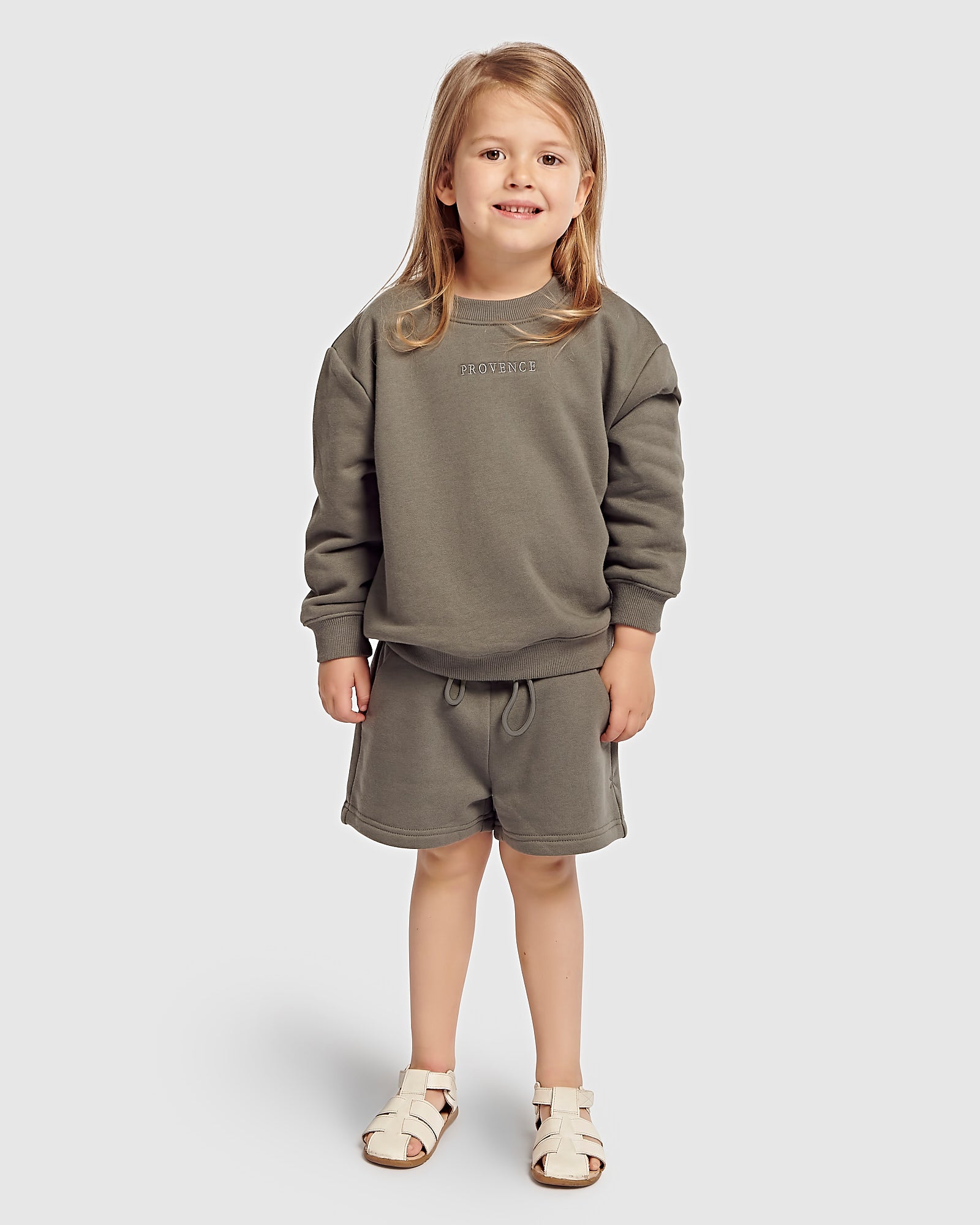 Kids Heavy Fleece Crew Neck Jumper and Short Set