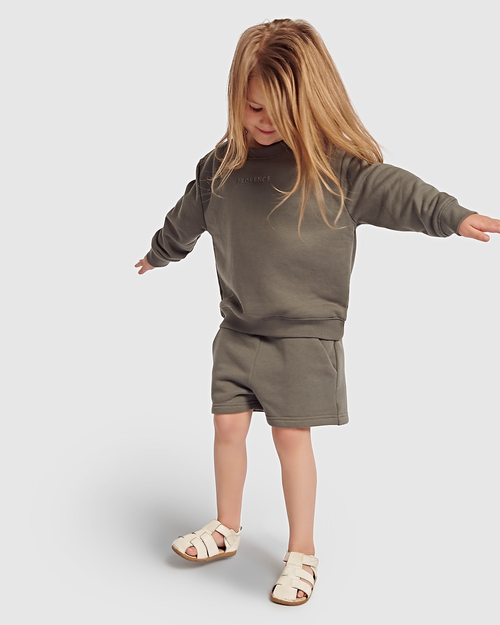 Kids Heavy Fleece Crew Neck Jumper and Short Set