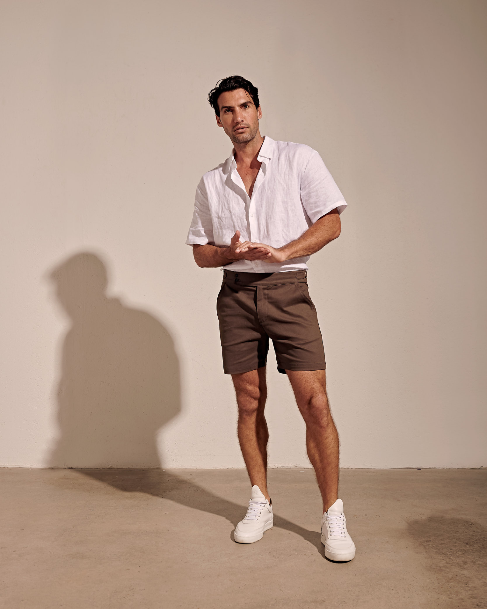 Khaki 2025 tailored shorts