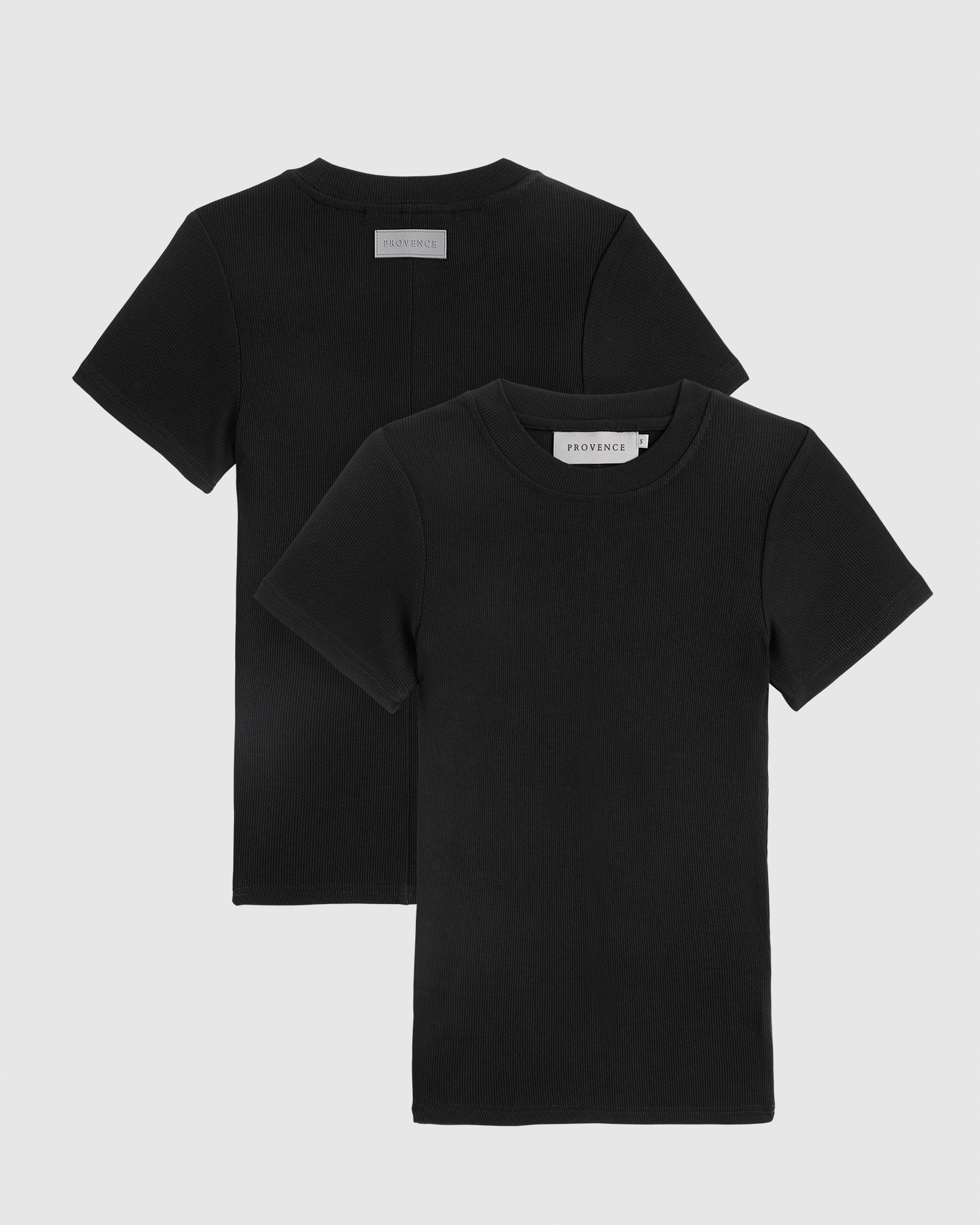 Womens Two Pack Classic Rib T-Shirt Black/Black