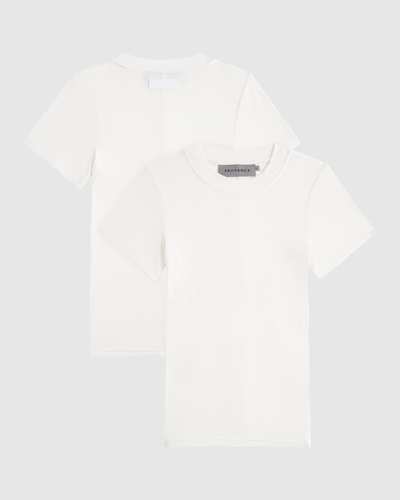 Womens Two Pack Classic Rib T-Shirt White/White